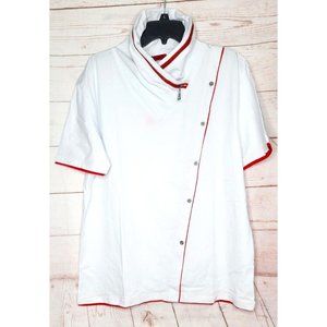 Vassari Los Angeles XXL High Zipper Collar Button Embroidered Designer Shirt